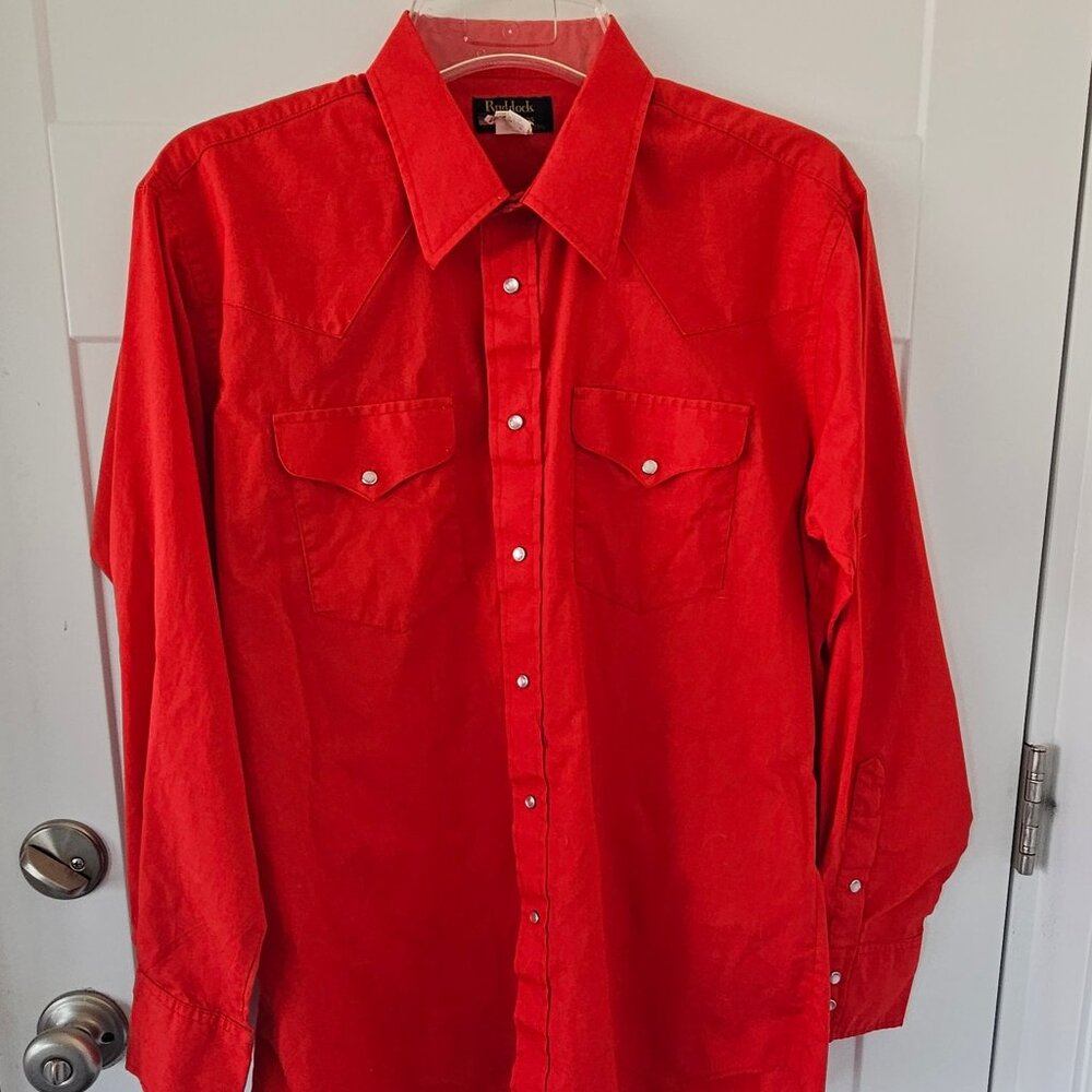 Vintage Ruddock Bros. Mens Western L/S Shirt, size 17/35 1980's